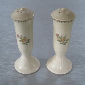 Vintage porcelain salt and pepper shakers floral
